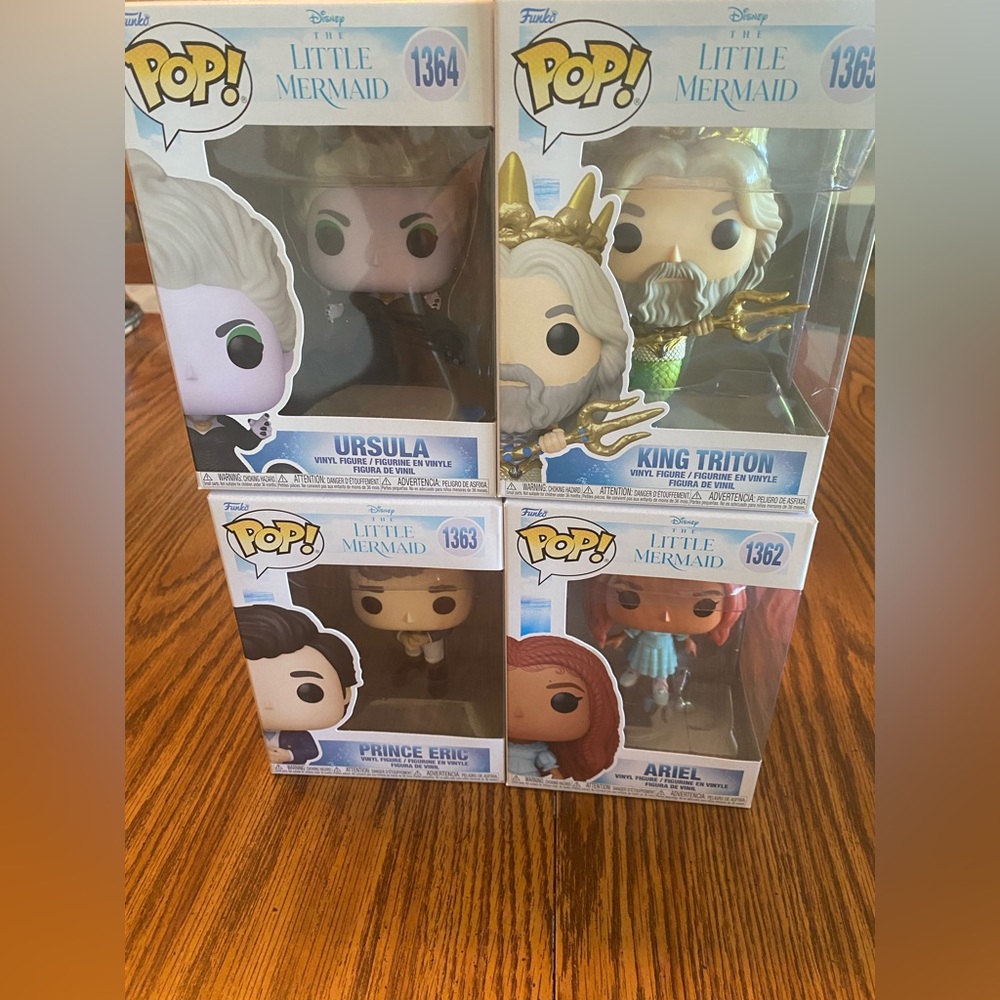 Funko Pop The Little Mermaid collection.